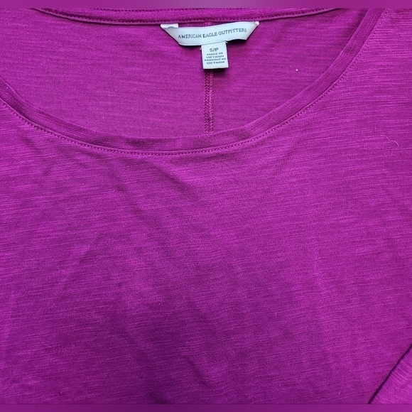 AMERICAN EAGLE OUTFITTERS 3/4 length purple tee shirt Size S - Picture 5 of 8